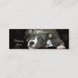Tarjetas de visita flacas del perrito azul de