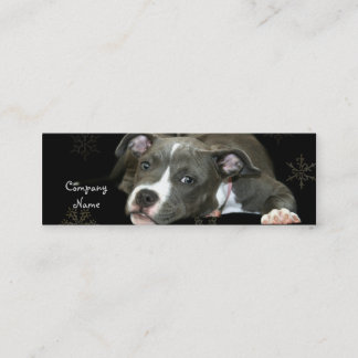 Tarjetas de visita flacas del perrito azul de