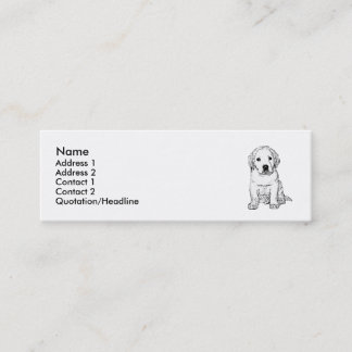 Tarjetas de visita flacas del perrito de Labrador