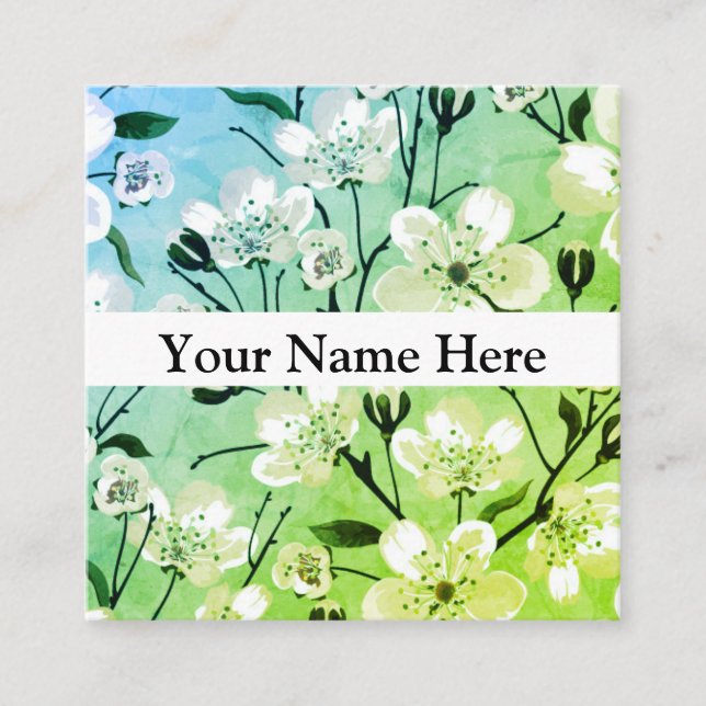 Tarjetas de visita floral (Anverso)