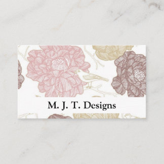 Tarjetas de visita floral