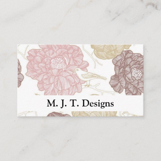 Tarjetas de visita floral (Anverso)