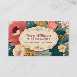 Tarjetas de visita floral