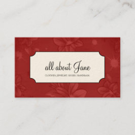 Tarjetas de visita floral