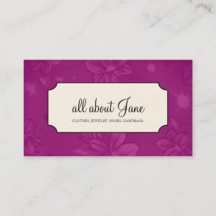 Tarjetas de visita floral