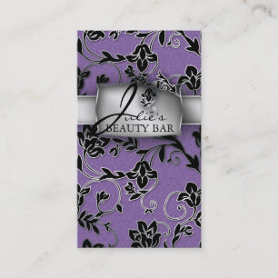 Tarjetas de visita Floral Beauty Business Trim pla