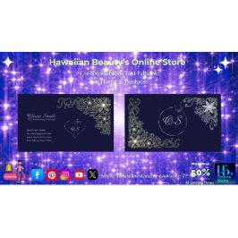 Tarjetas de visita floral de la marina personaliza