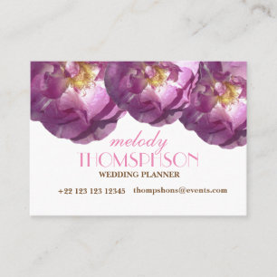 Tarjetas de visita floral fotográfica, foto de Ros