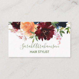 Tarjetas de visita floral para Rosas azules de la