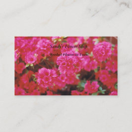 Tarjetas de visita floral rosa
