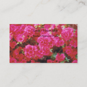 Tarjetas de visita floral rosa