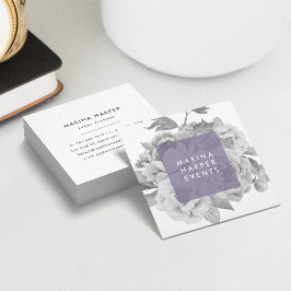 Tarjetas de visita Floral Square | Lilac