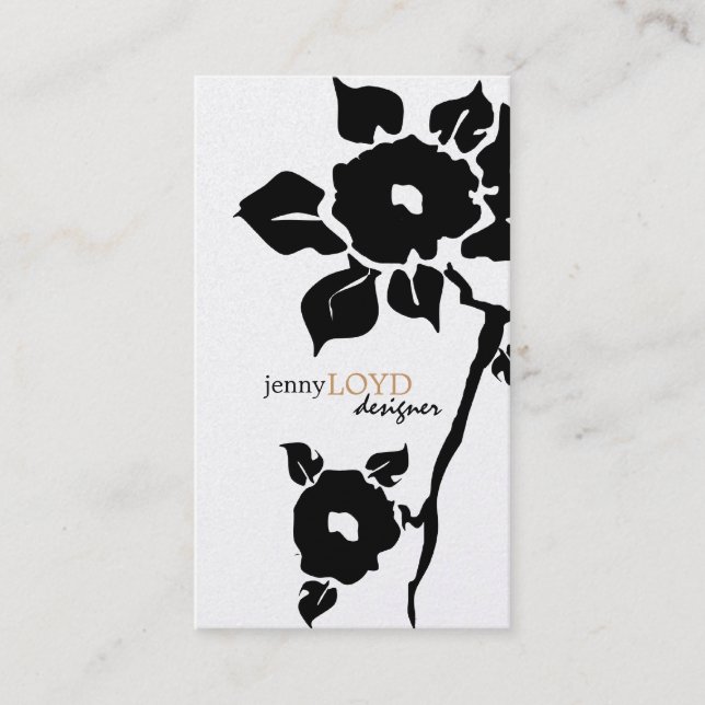 Tarjetas de visita florales (Anverso)