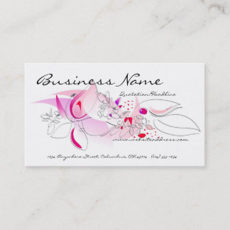 Tarjetas de visita florales bonitas