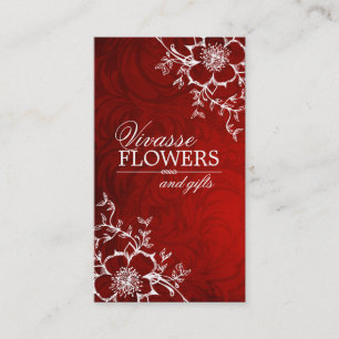 Tarjetas de visita florales con clase
