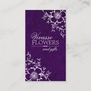 Tarjetas de visita florales con clase