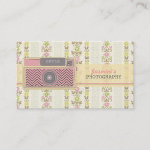 Tarjetas de visita florales de la fotografía de la