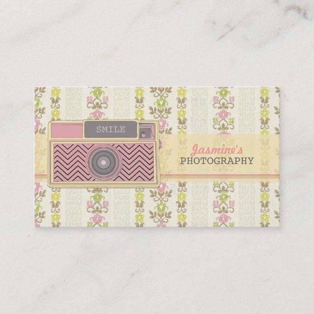 Tarjetas de visita florales de la fotografía de la (Anverso)