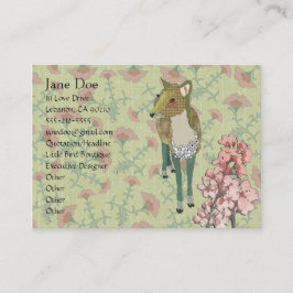 Tarjetas de visita florales de los ciervos