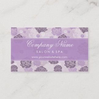 Tarjetas de visita florales de los rosas de la