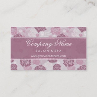 Tarjetas de visita florales de los rosas de la