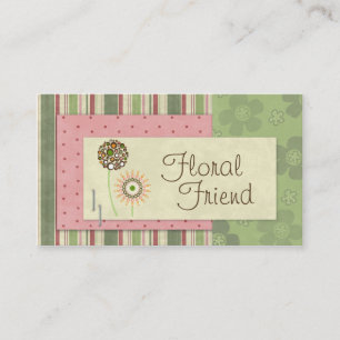 Tarjetas de visita florales del amigo