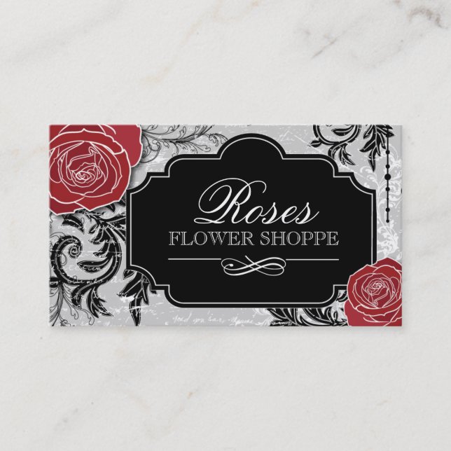 Tarjetas de visita florales del diseñador (Anverso)