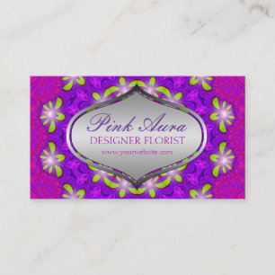 Tarjetas de visita florales del resplandor de la