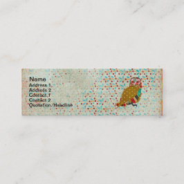 Tarjetas de visita florales del vintage del búho