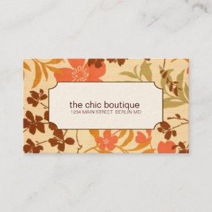 Tarjetas de visita florales elegantes