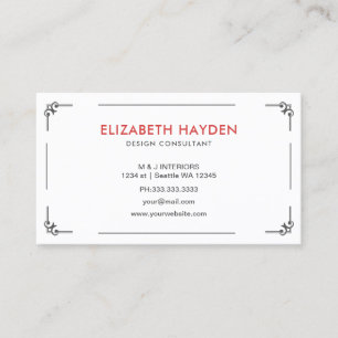 Tarjetas de visita florales elegantes