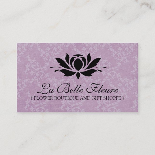 Tarjetas de visita florales elegantes (Anverso)