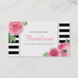 Tarjetas de visita florales hermosas de Acuarela