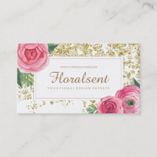 Tarjetas de visita florales hermosas de Acuarela