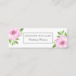 Tarjetas de visita florales rosadas