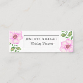 Tarjetas de visita florales rosadas