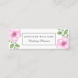 Tarjetas de visita florales rosadas