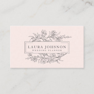Tarjetas de visita florales rosadas del