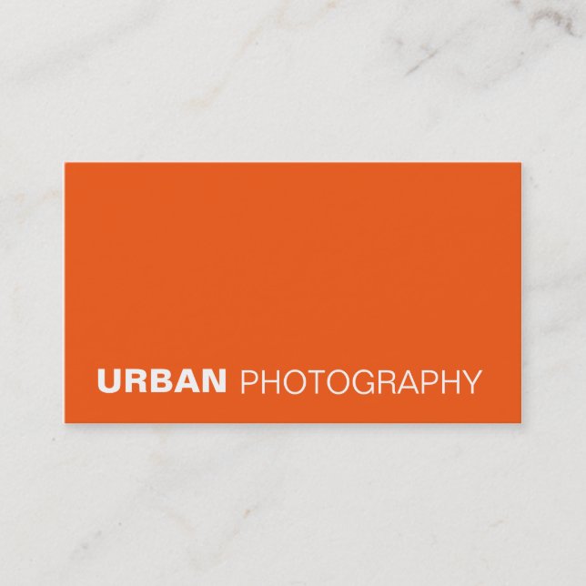 tarjetas de visita > fotografía urbana [naranja] (Anverso)