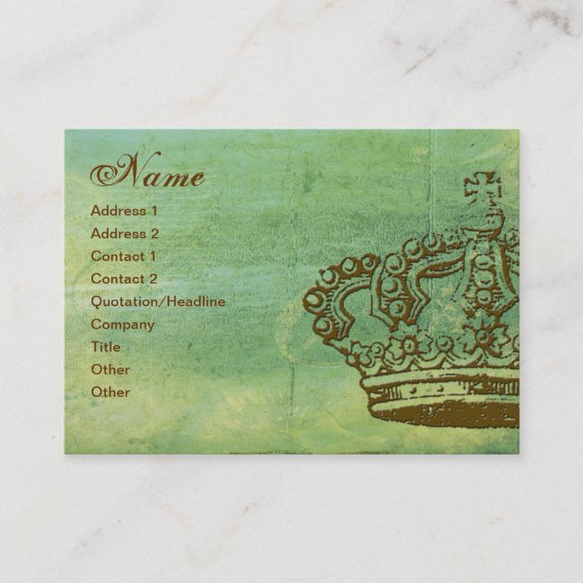 Tarjetas de visita francesas del pergamino de la (Anverso)