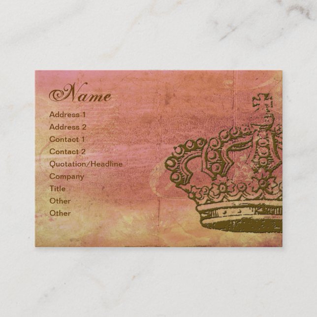 Tarjetas de visita francesas del pergamino de la (Anverso)