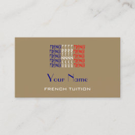 Tarjetas de visita francesas del profesor