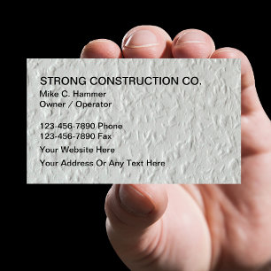 Tarjetas de visita frescas de construcción
