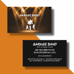 Tarjetas de visita frescas de la banda de la