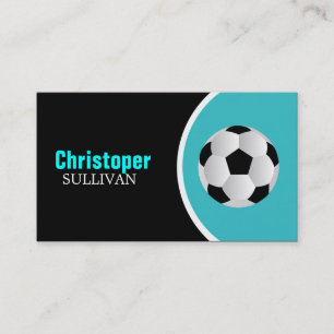 Tarjetas de visita frescas del balón de fútbol