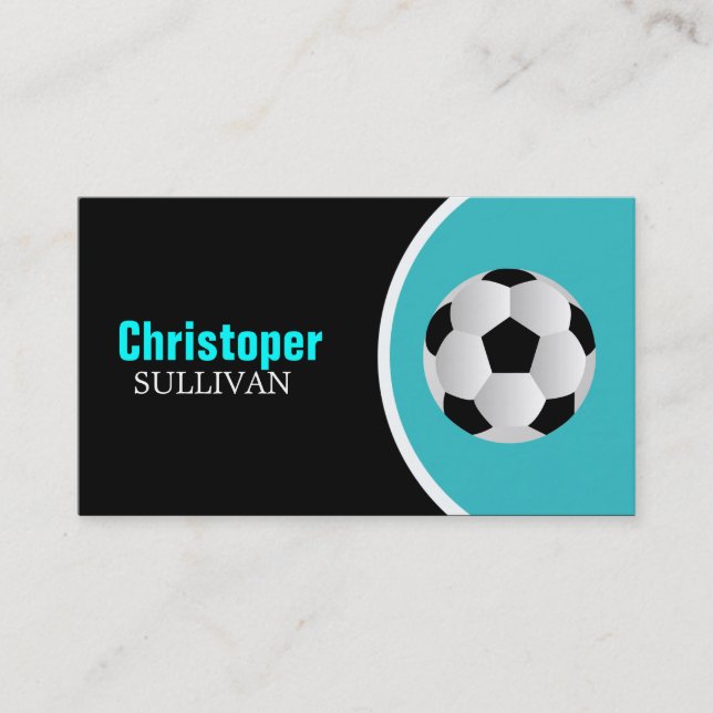 Tarjetas de visita frescas del balón de fútbol (Anverso)