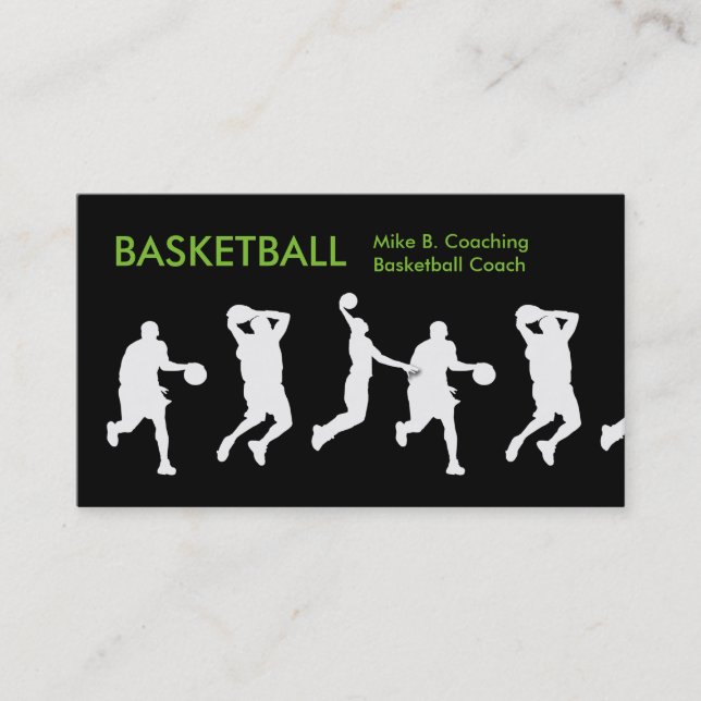 Tarjetas de visita frescas del baloncesto (Anverso)