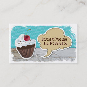 Tarjetas de visita frescas retras de la panadería