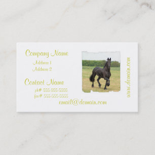 Tarjetas de visita frisias del caballo