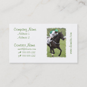 Tarjetas de visita galopantes del caballo de raza